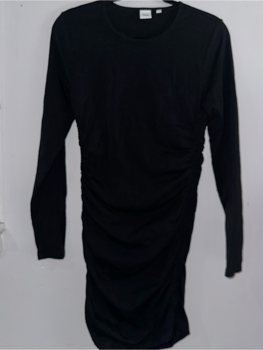 Aritzia Tna Long Sleeve Black Ruched Women’s Dress
